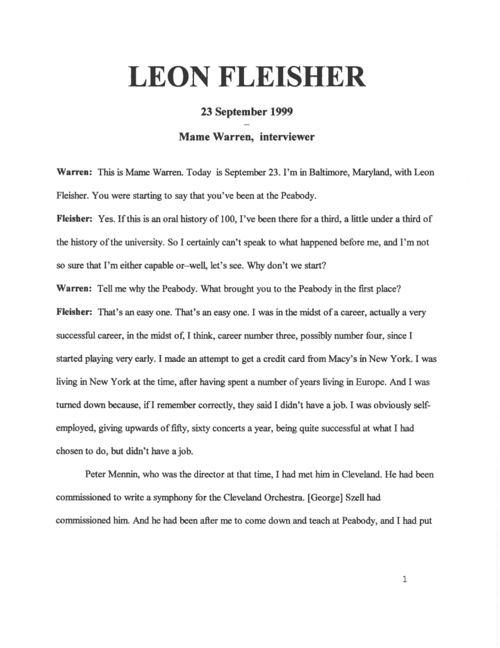 Leon Fleisher
