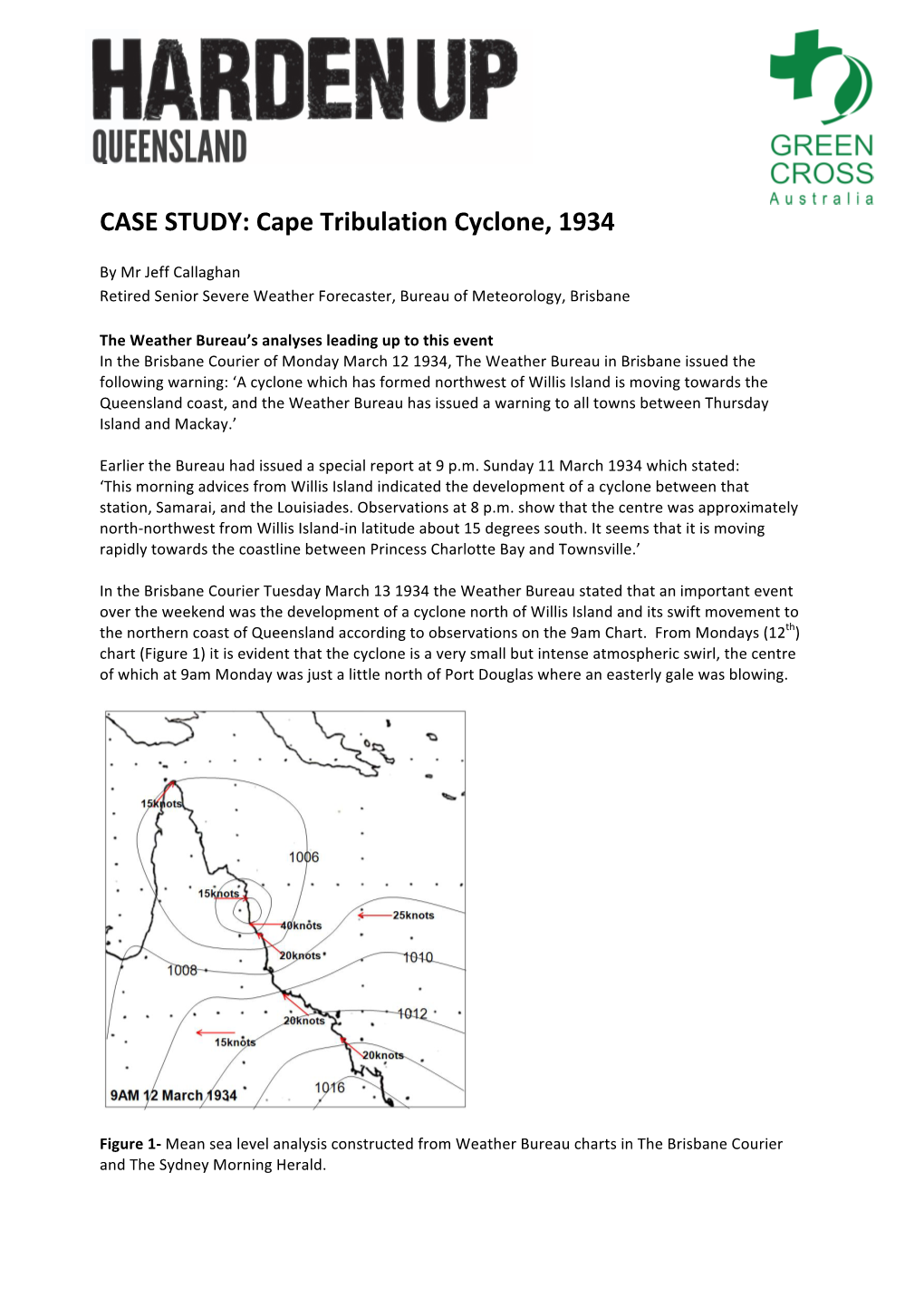 CASE STUDY: Cape Tribulation Cyclone, 1934