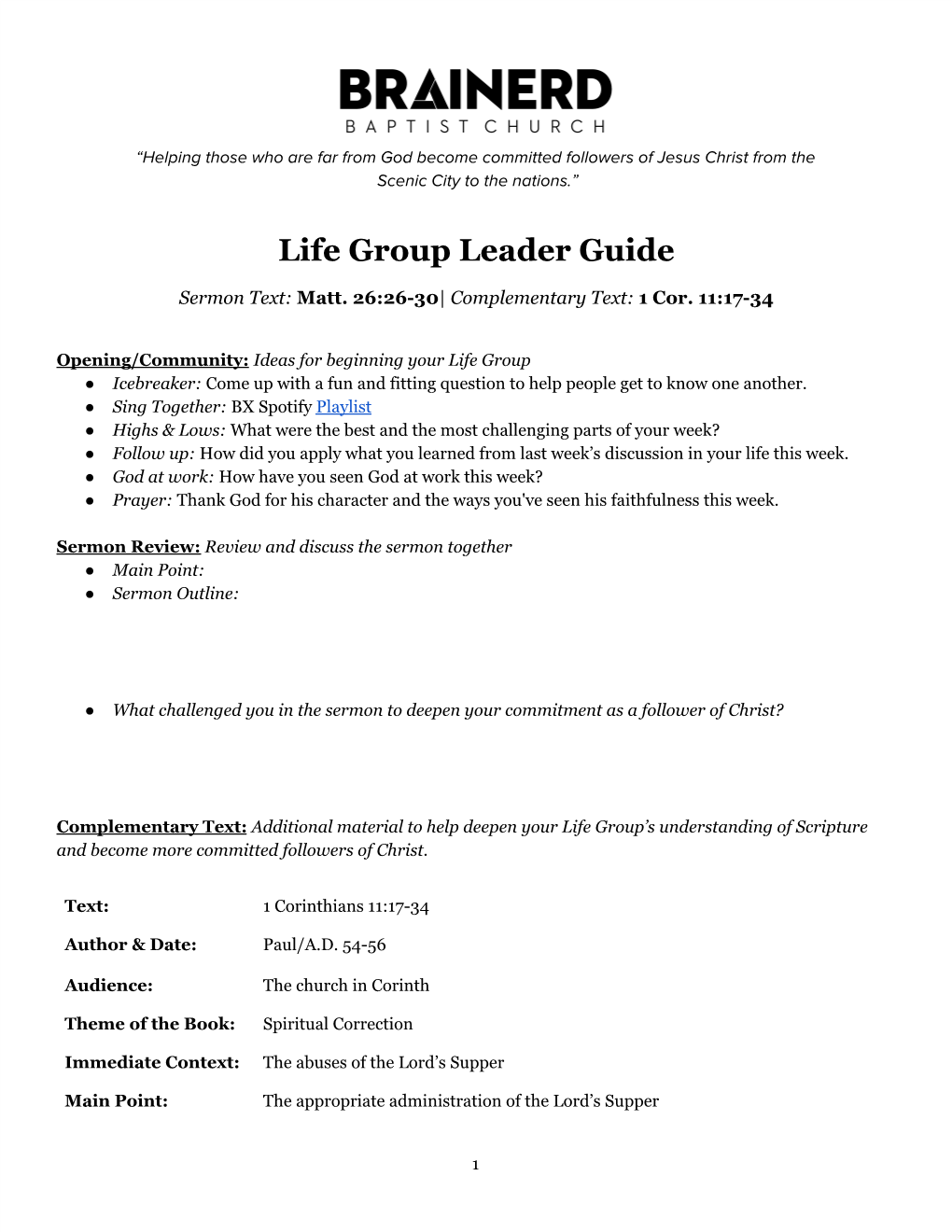 Leader Guide