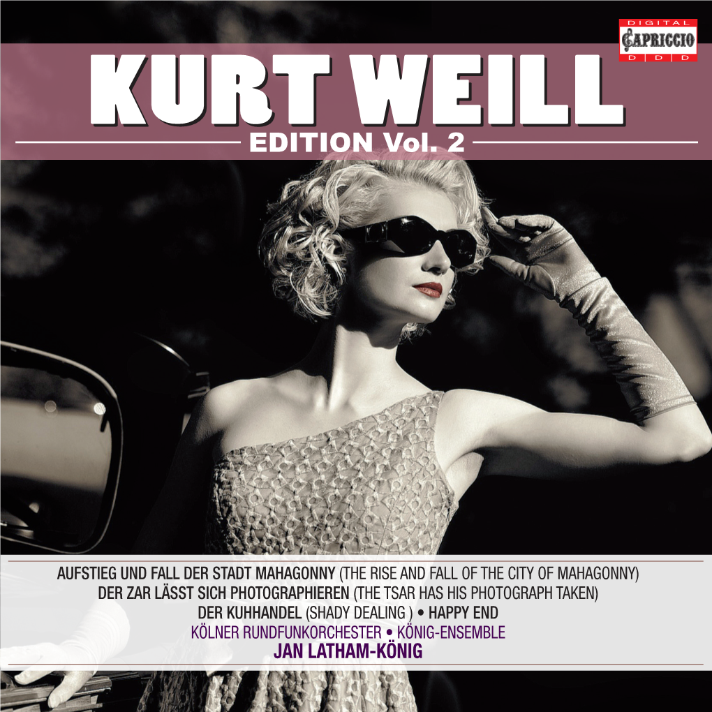 KURT WEILLWEILL EDITION Vol