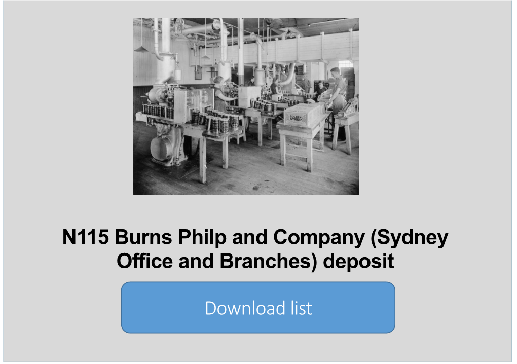 N115 Burns Philp and Company (Sydney Office and Branches) Deposit