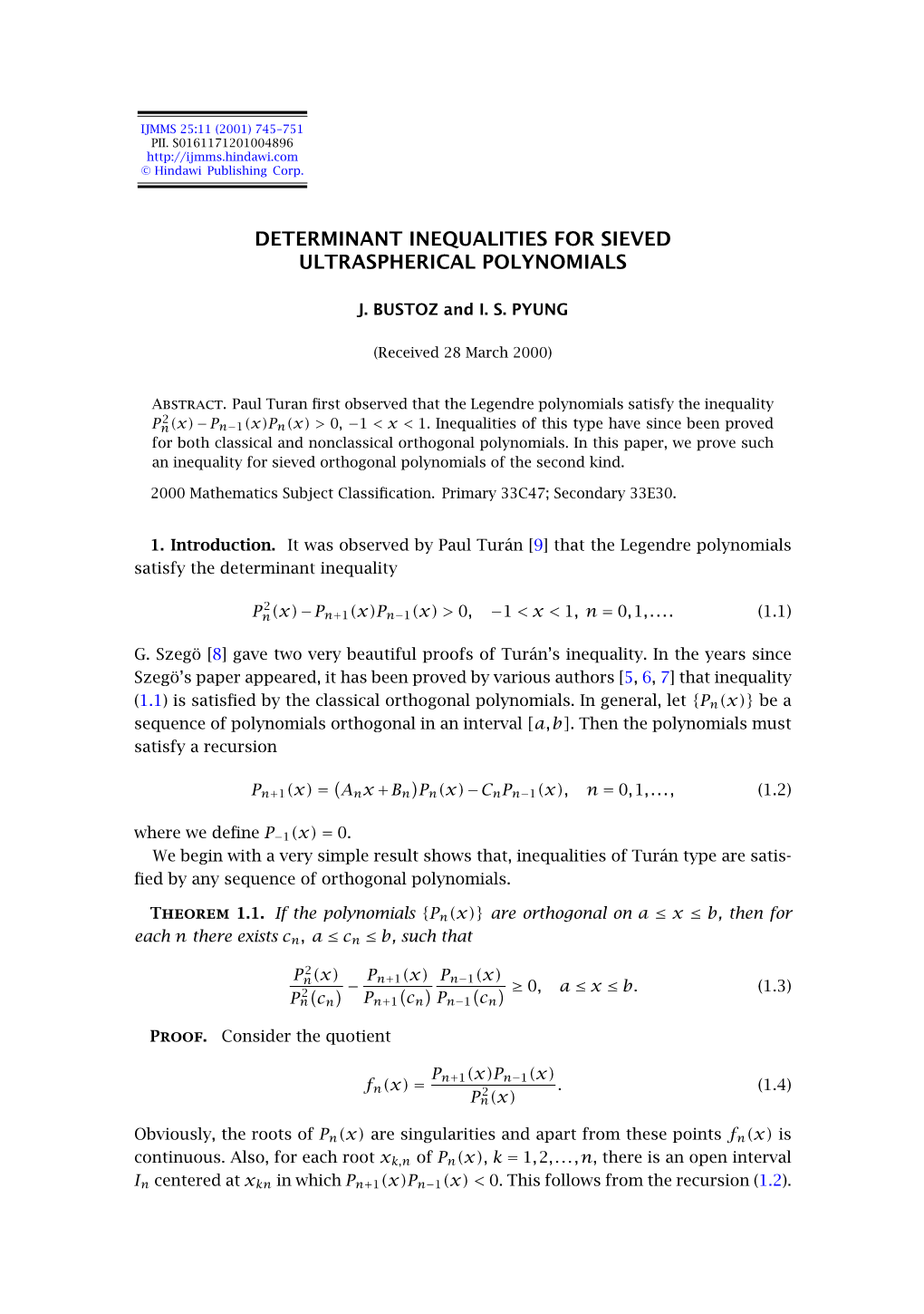 Determinant Inequalities for Sieved Ultraspherical Polynomials