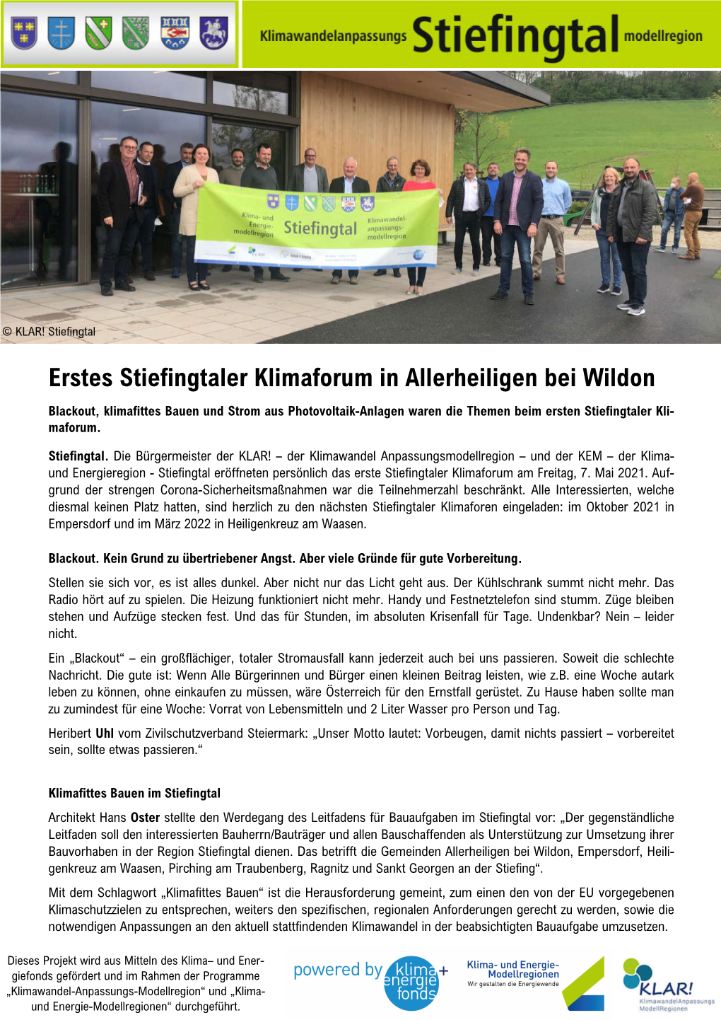 Erstes Stie Ngtaler Klimaforum in Allerheiligen Bei Wildon