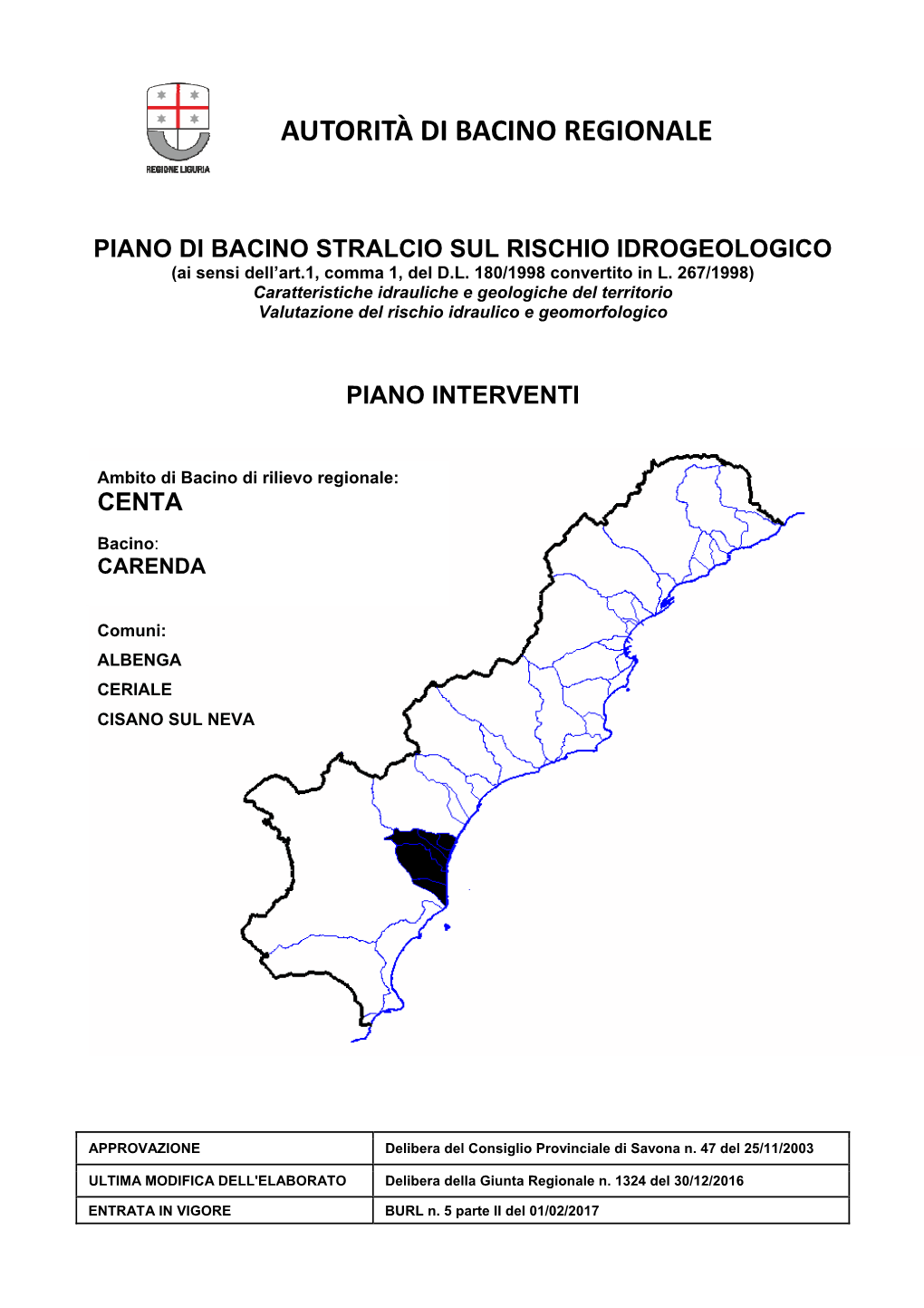 Piano Degli Interventi  Carta Degli Interventi;