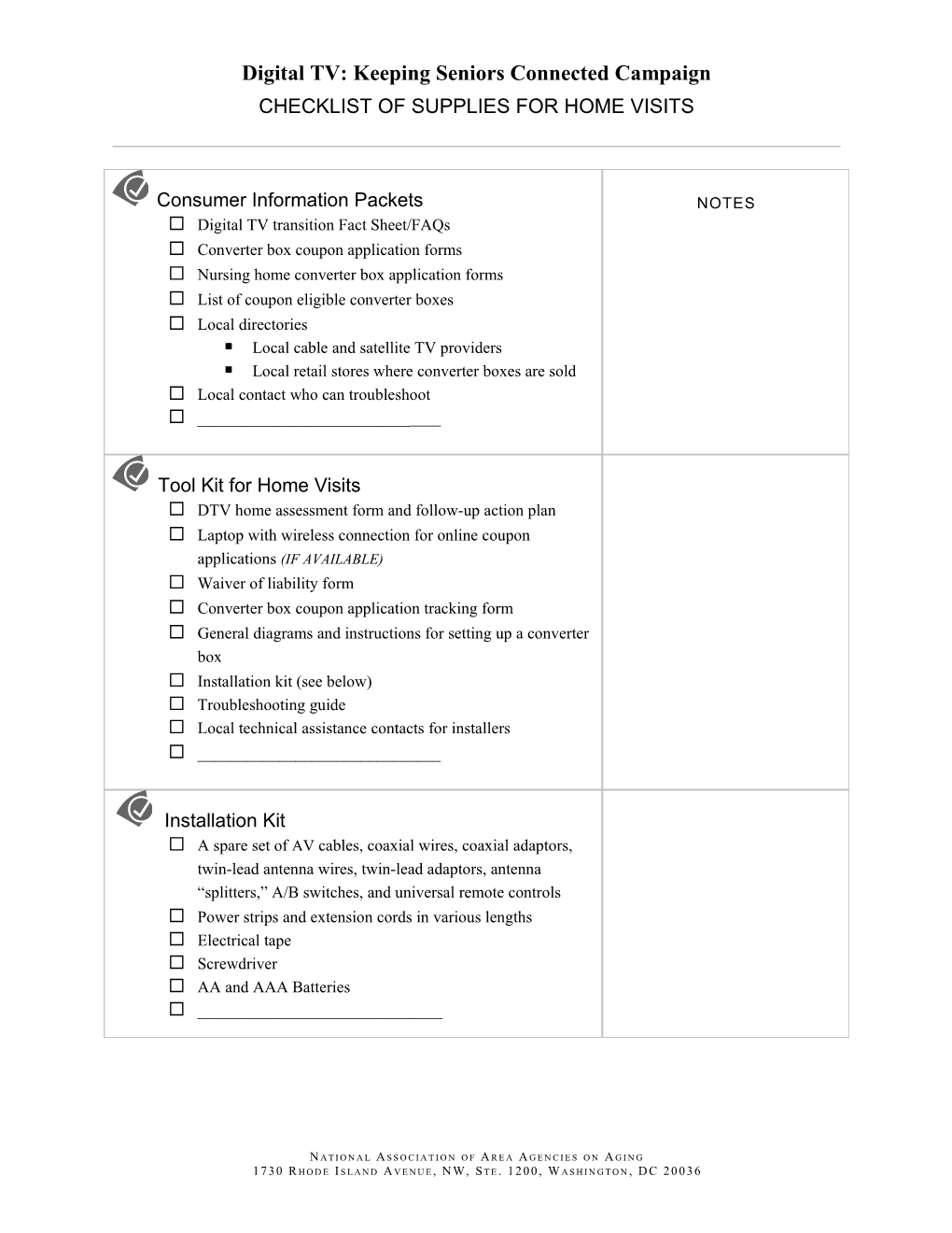 Consumer Information Packets