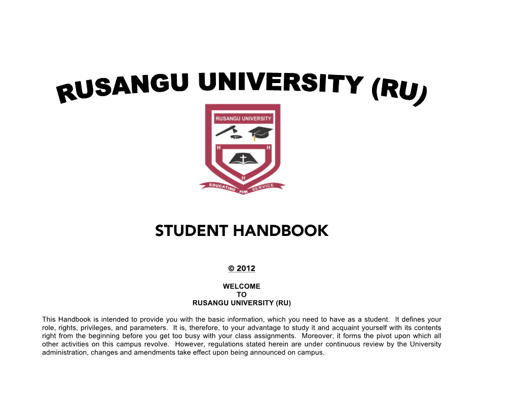 Student Handbook