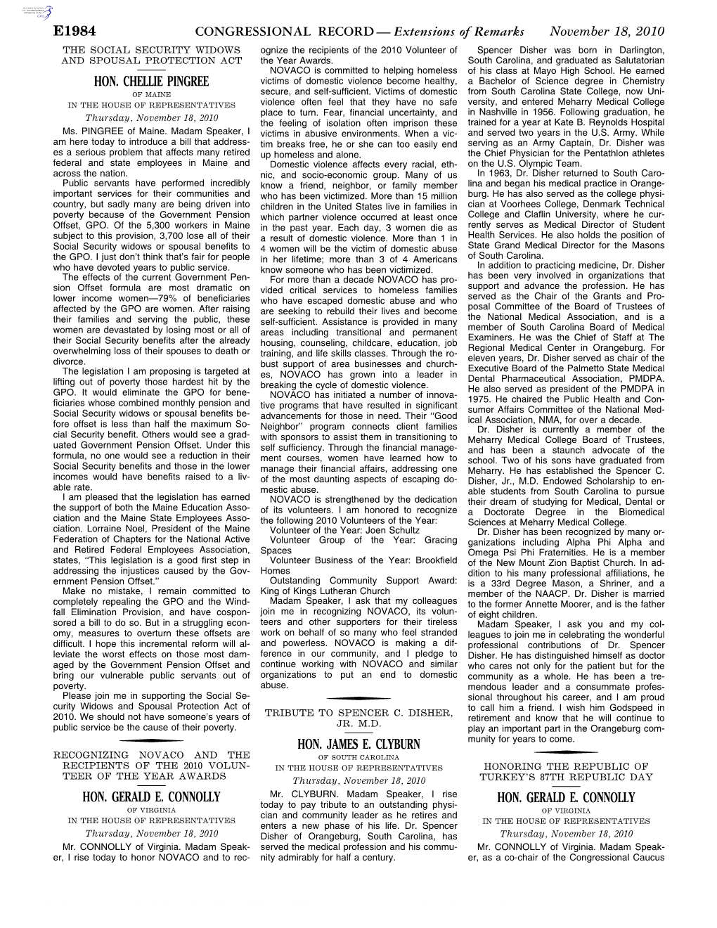 CONGRESSIONAL RECORD— Extensions of Remarks E1984 HON