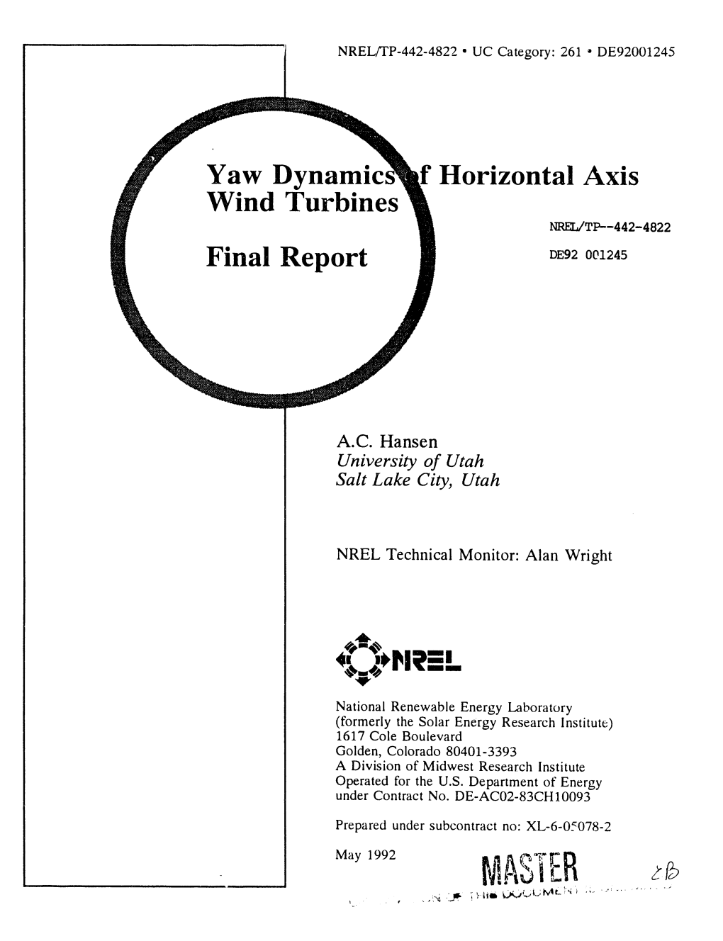 F Horizontal Axis Wind Turbines Final Report