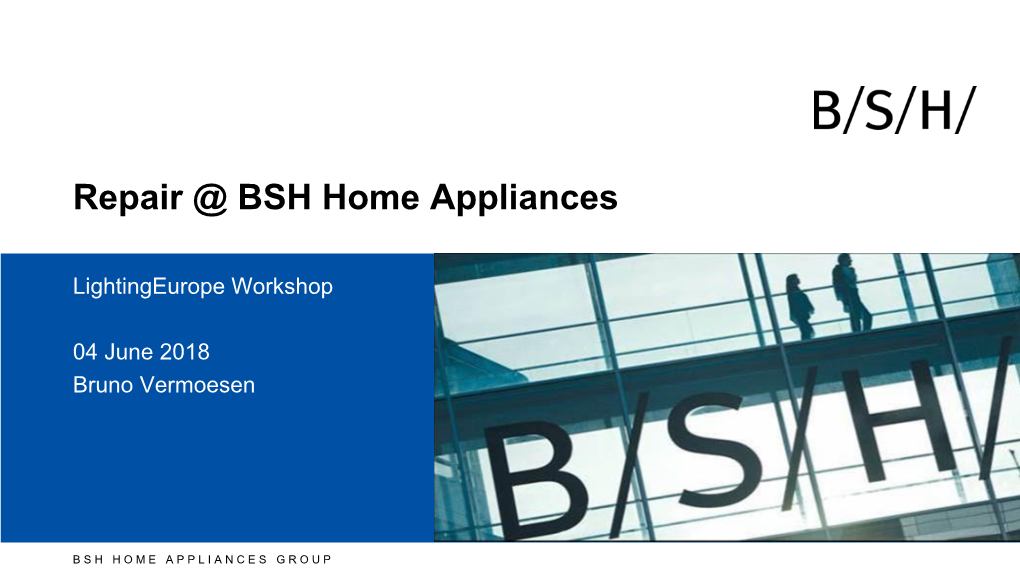 Repair @ BSH Home Appliances