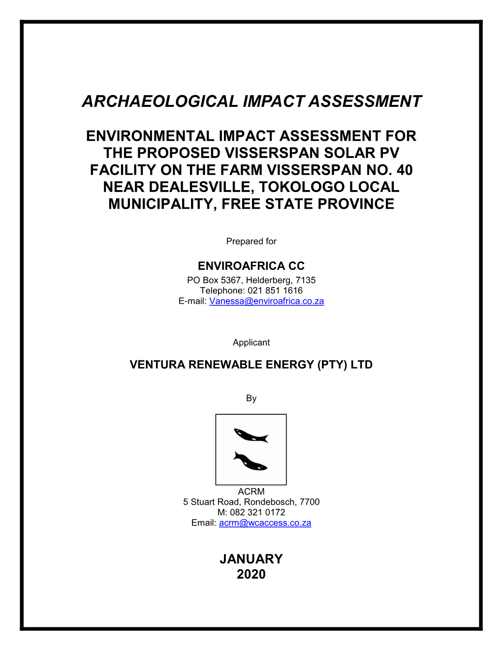 Archaeological Impact Assessment