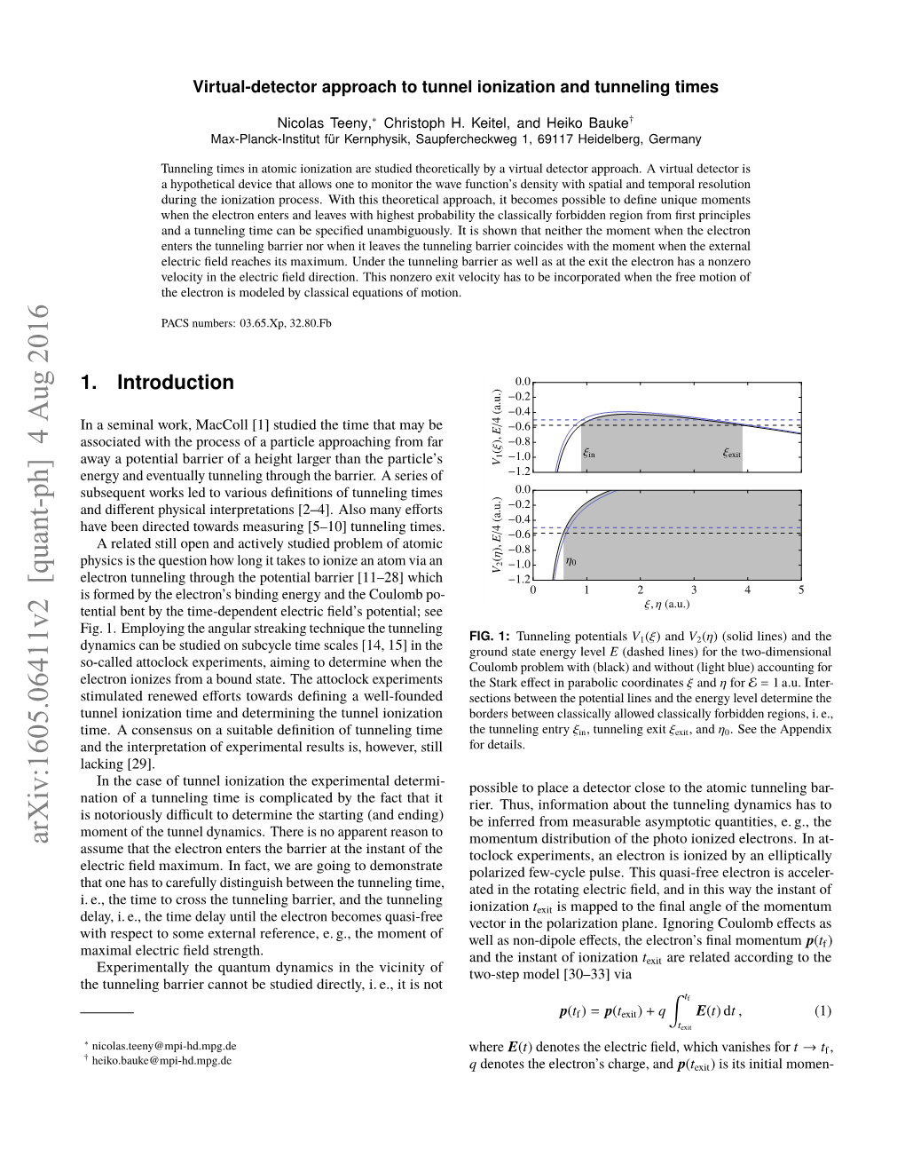 Virtual-Detector Approach to Tunnel Ionization and Tunneling Times