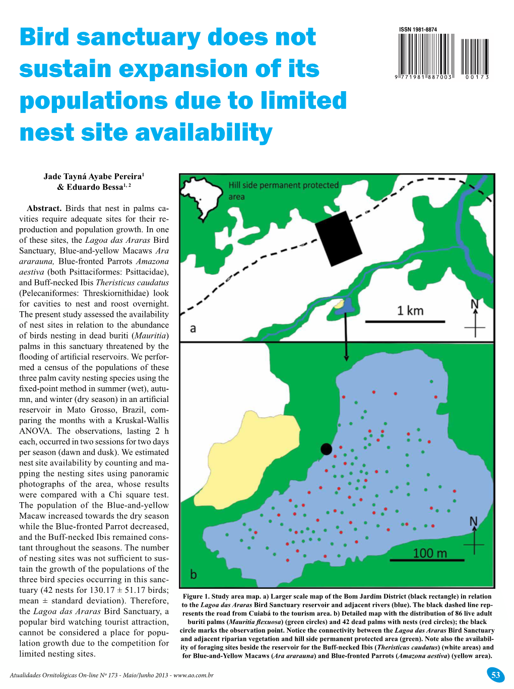 Bird Sanctuary Does Not Sustain Expansion of Its Populations Due To