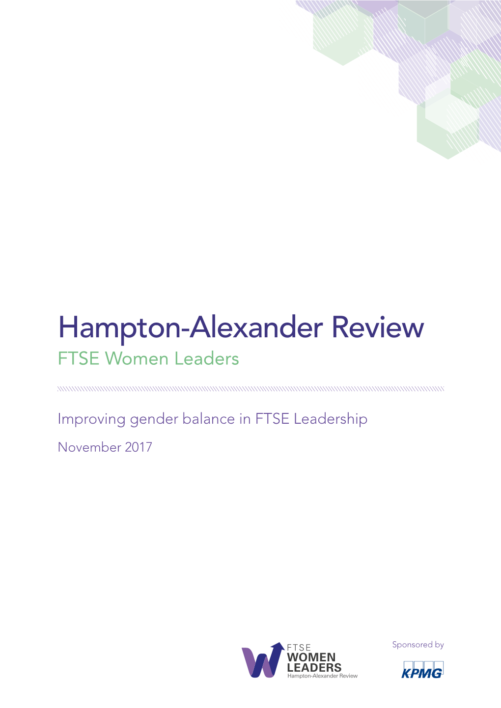 Hampton-Alexander Review FTSE Women Leaders