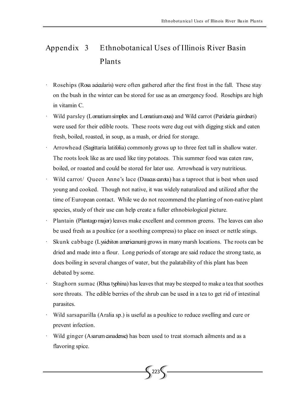 Appendix 3 Ethnobotanical Uses of Illinois River Basin Plants