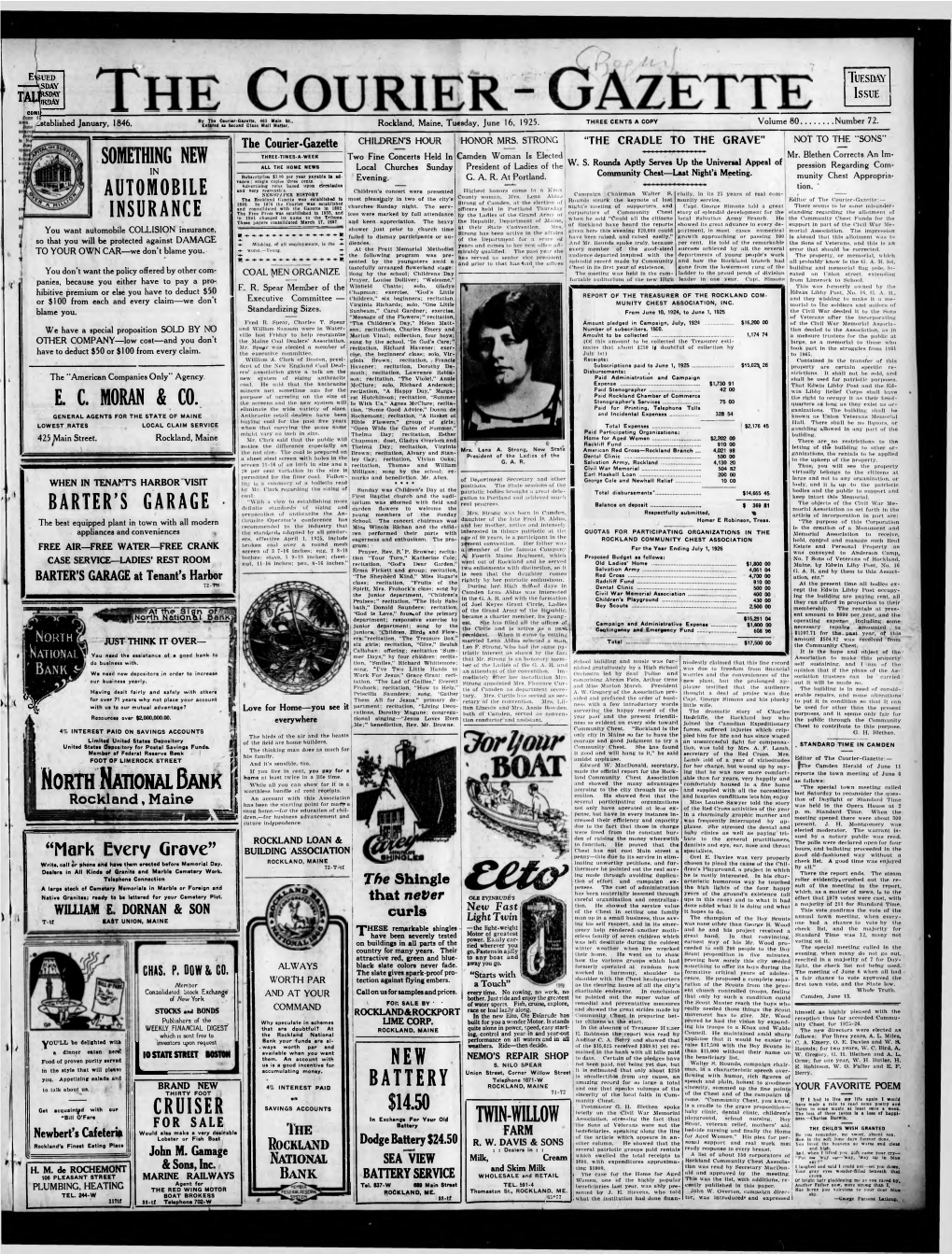 Courier Gazette : June 16, 1925