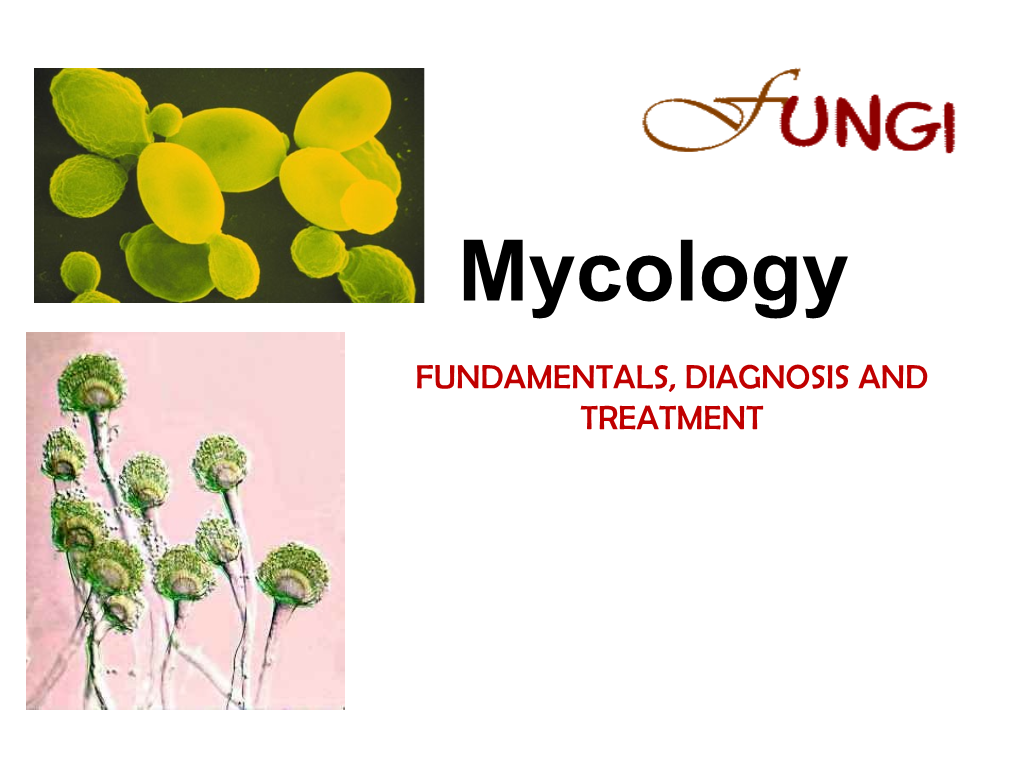 Mycology Mycology FUNDAMENTALS, DIAGNOSIS and TREATMENT FUNGAL INFECTIONS