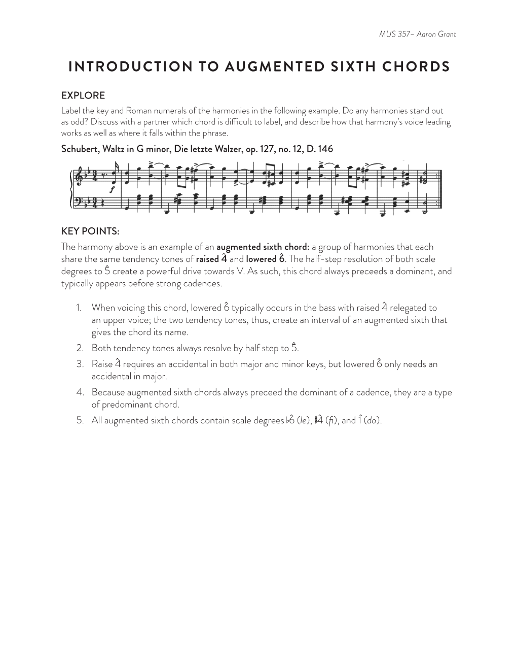 Introduction to Augmented Sixth Chords