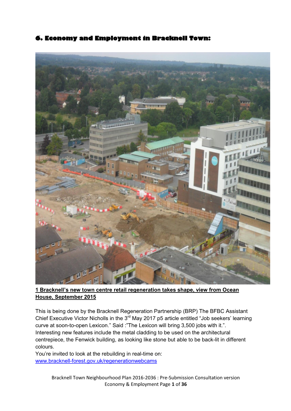 6. Economy and Employment in Bracknell Town