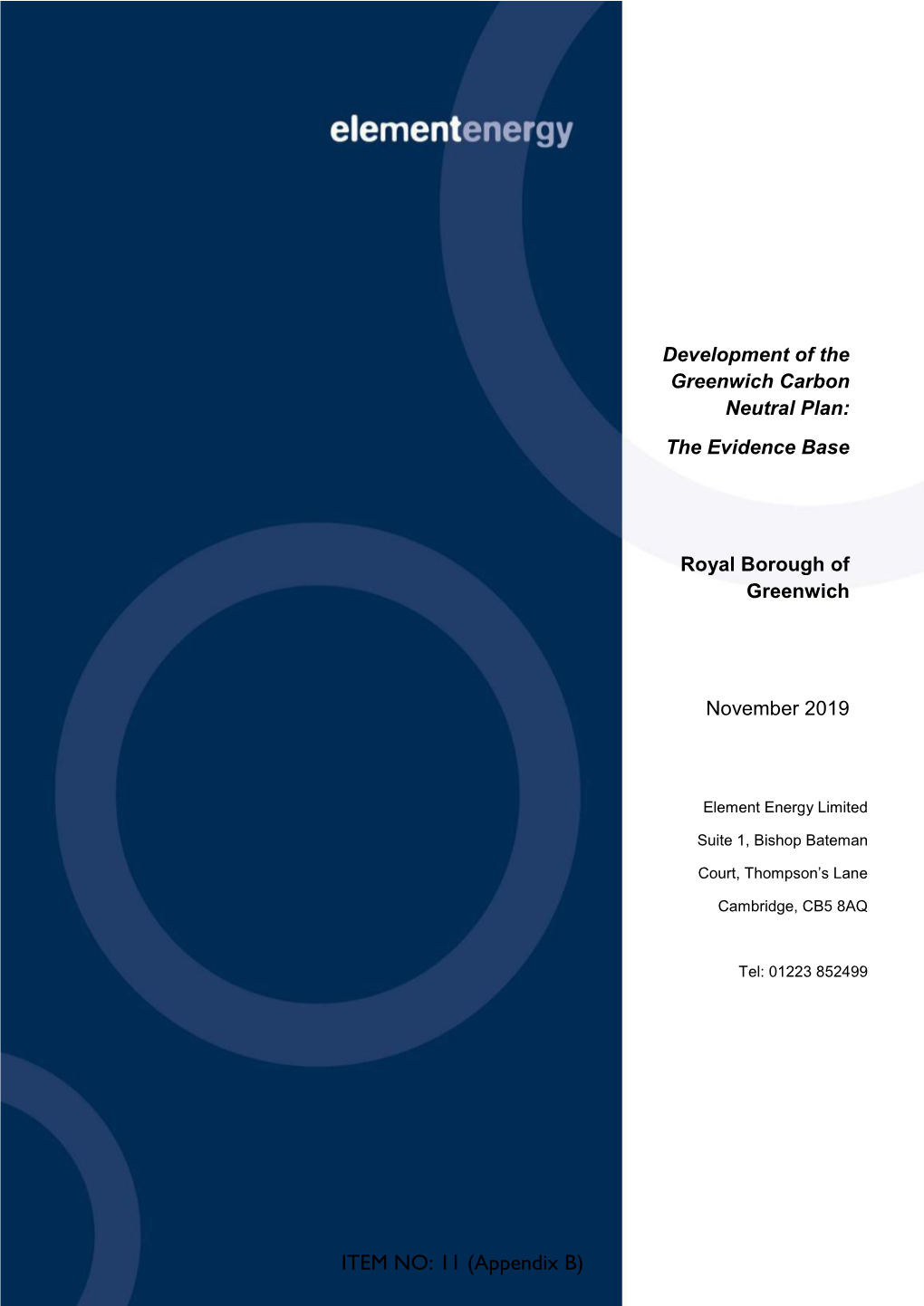 Development of the Greenwich Carbon Neutral Plan