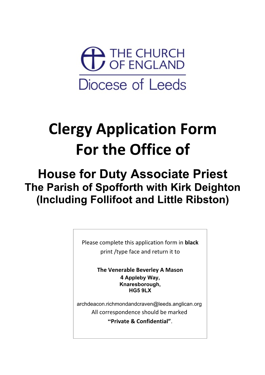 Clergy Application Form s1