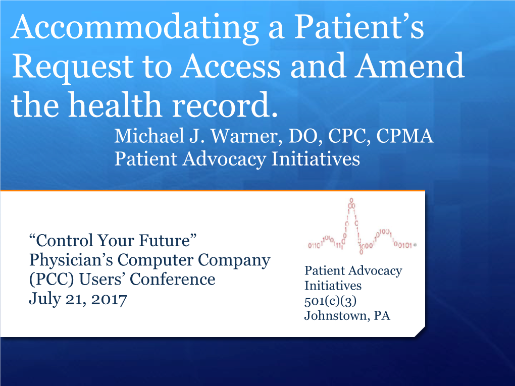 Patient Advocacy Initiatives