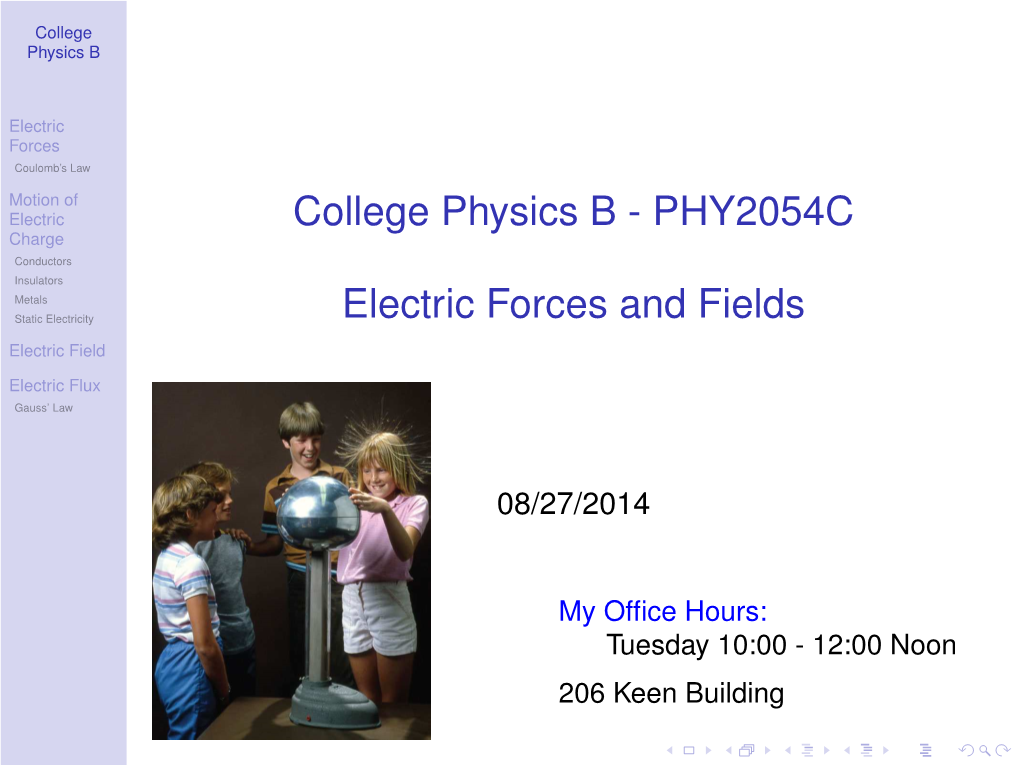 Electric Forces Coulomb’S Law