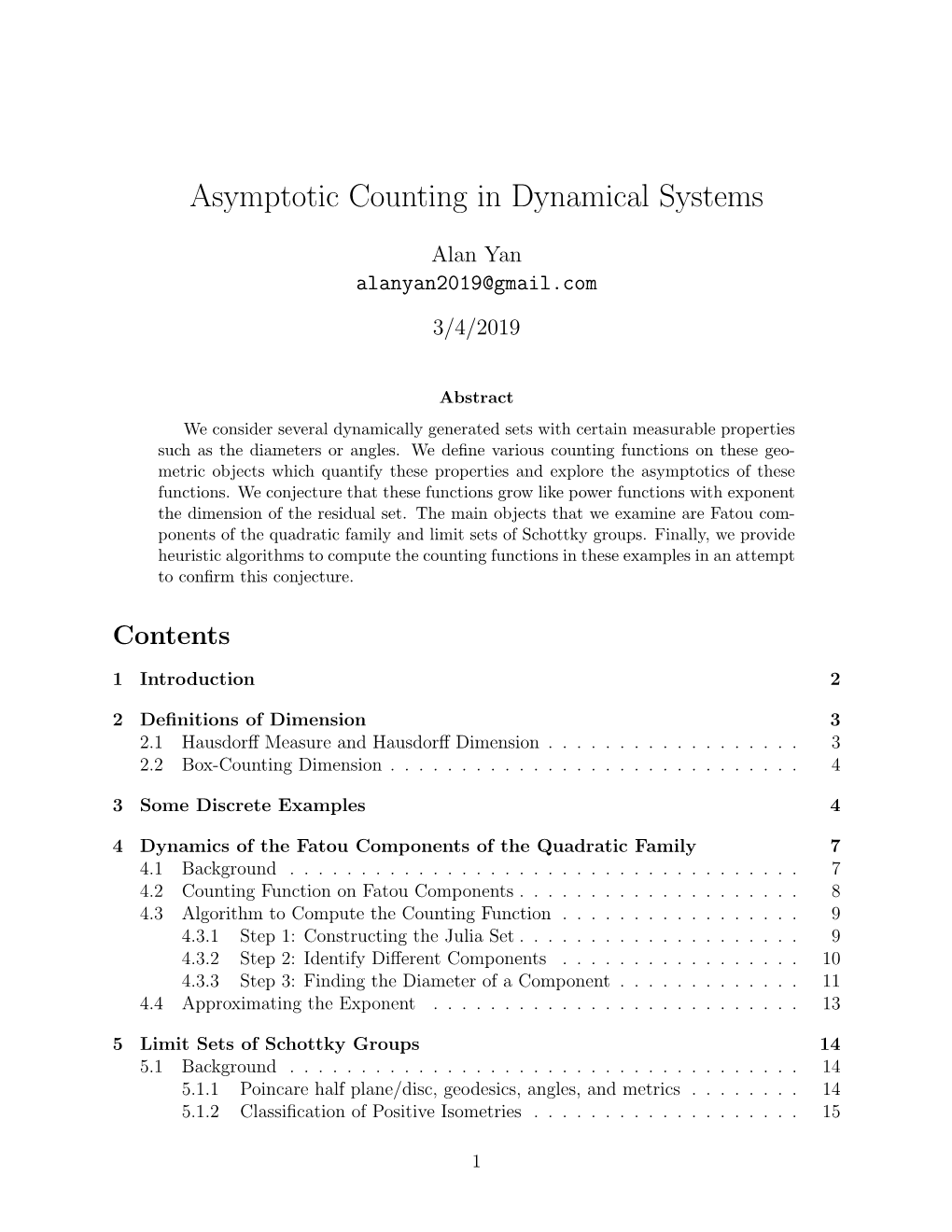 Asymptotic Counting in Dynamical Systems