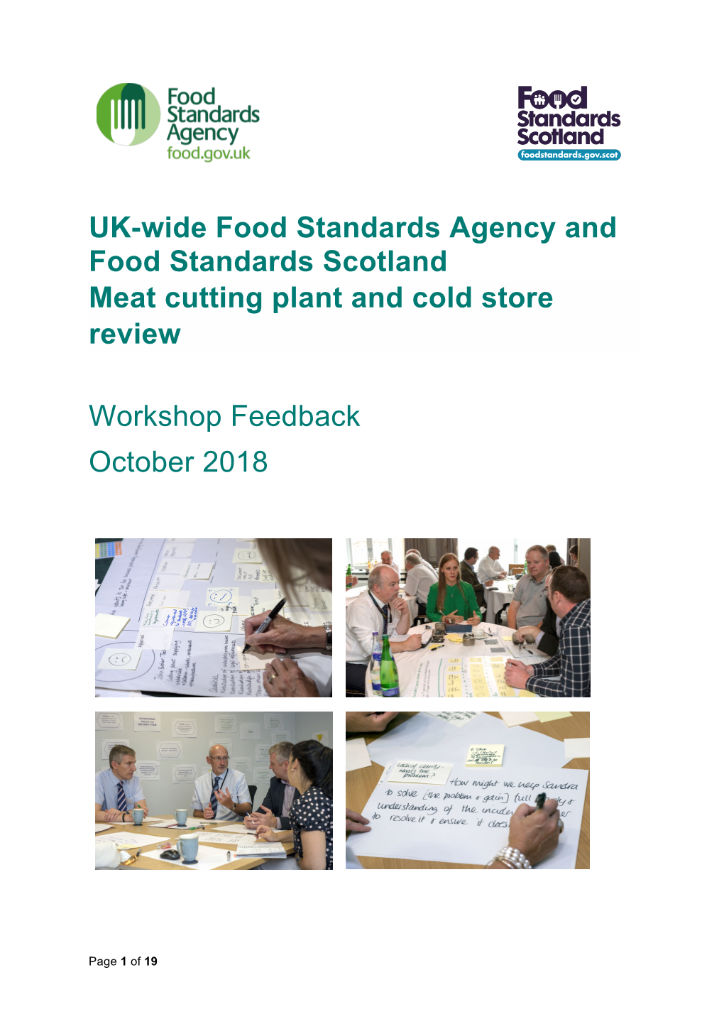 UK-Wide Food Standards Agency and Food Standards Scotland Meat Cutting Plant and Cold Store Review