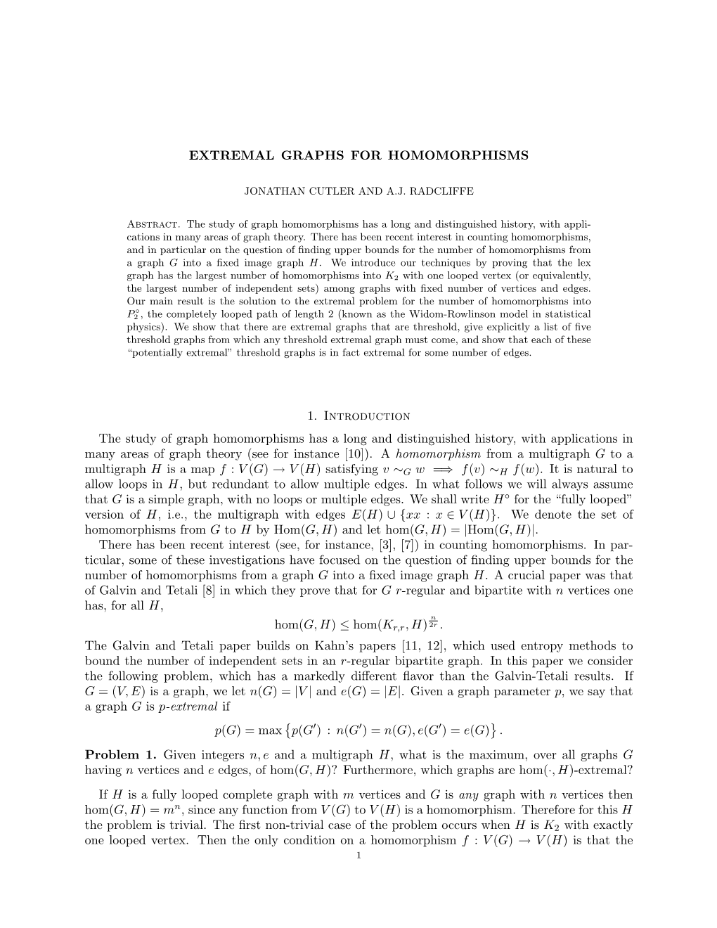 Extremal Numbers of Graph Homomorphisms