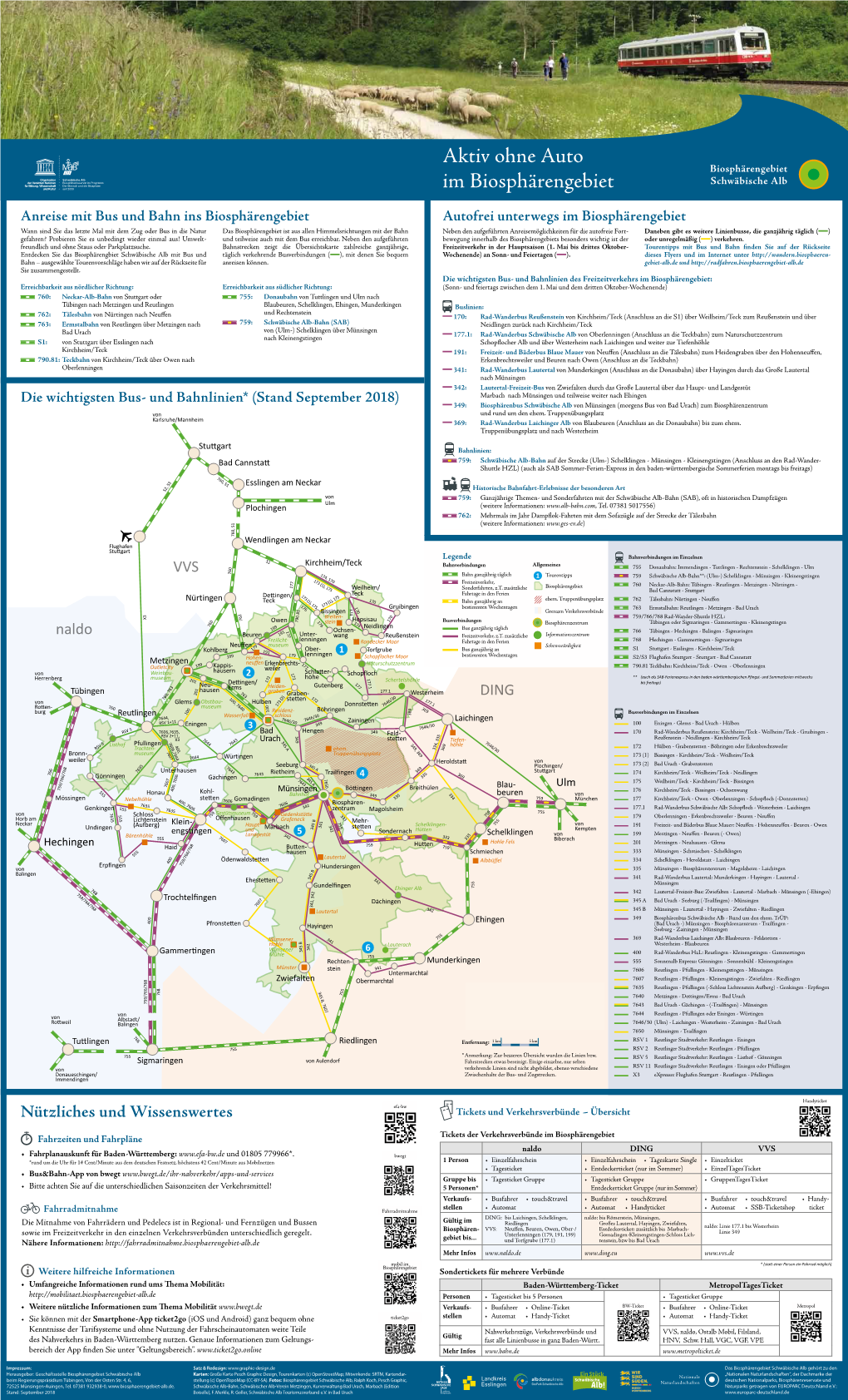 Die Wichtigsten Bus- Und Bahnlinien* (Stand September 2018)