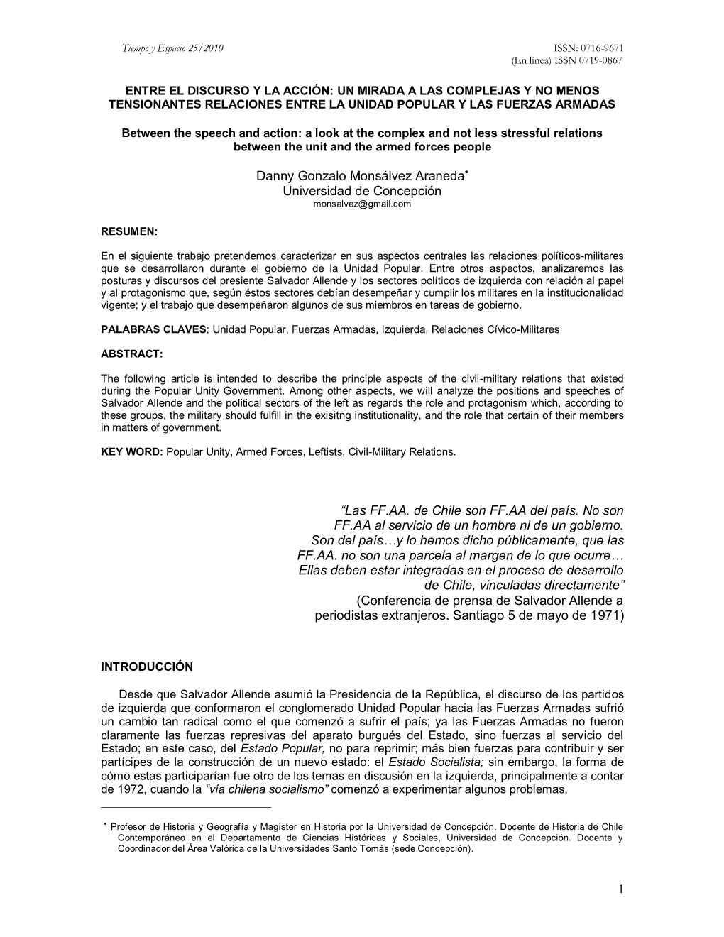 1970-1973: Las Complejas Y Tensionantes Relaciones