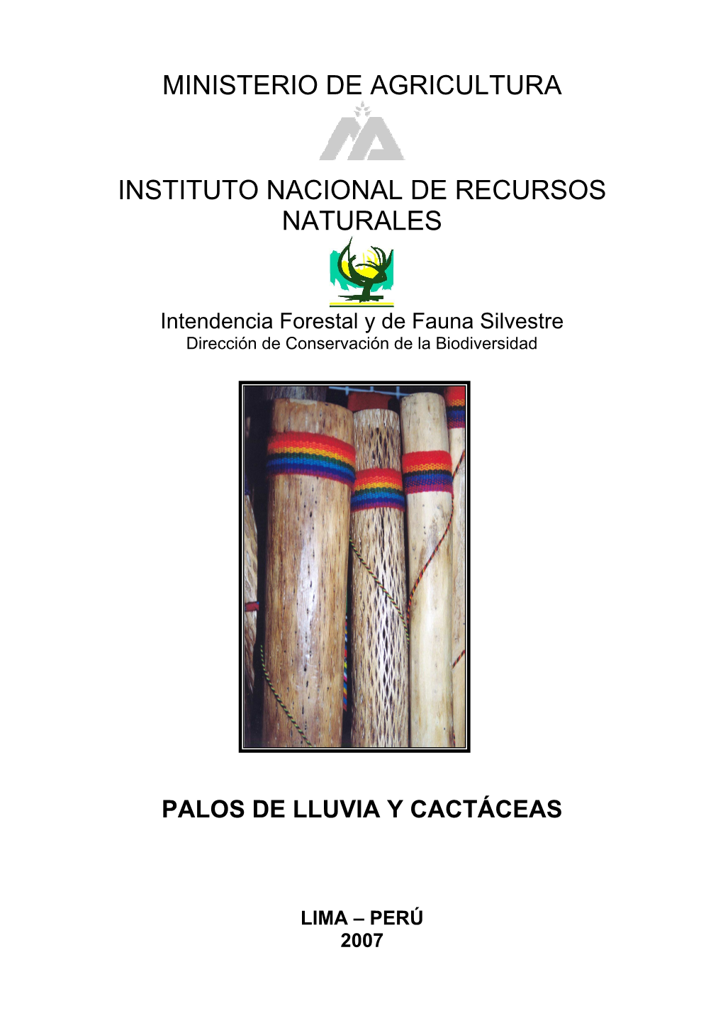 Ministerio De Agricultura Instituto Nacional De Recursos Naturales