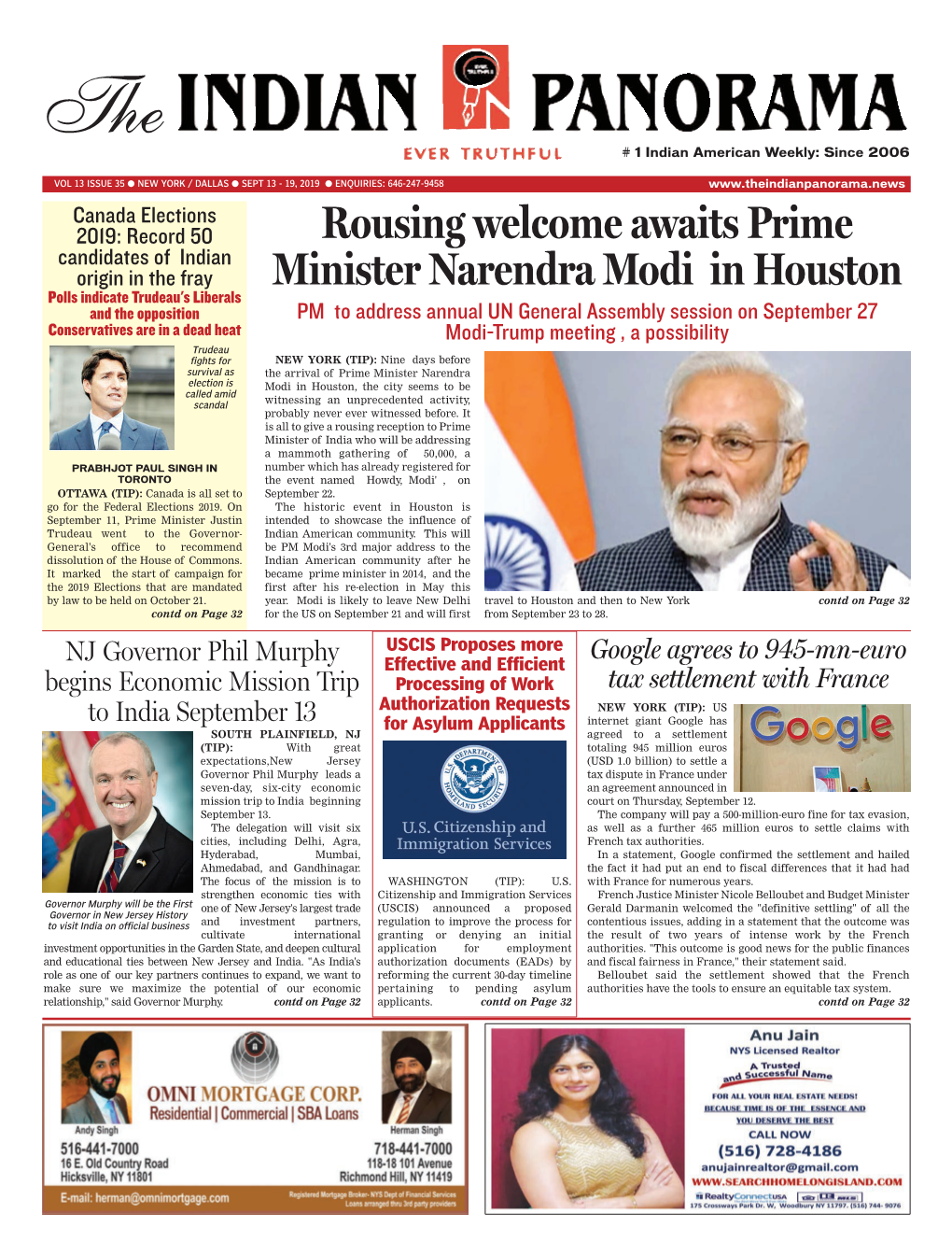 Rousing Welcome Awaits Prime Minister Narendra Modi in Houston