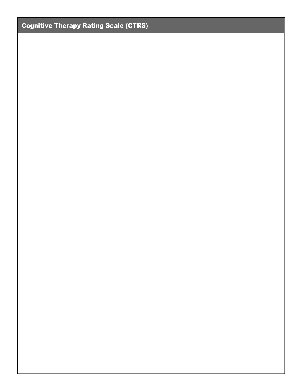 Cognitive Therapy Rating Scale (CTRS)