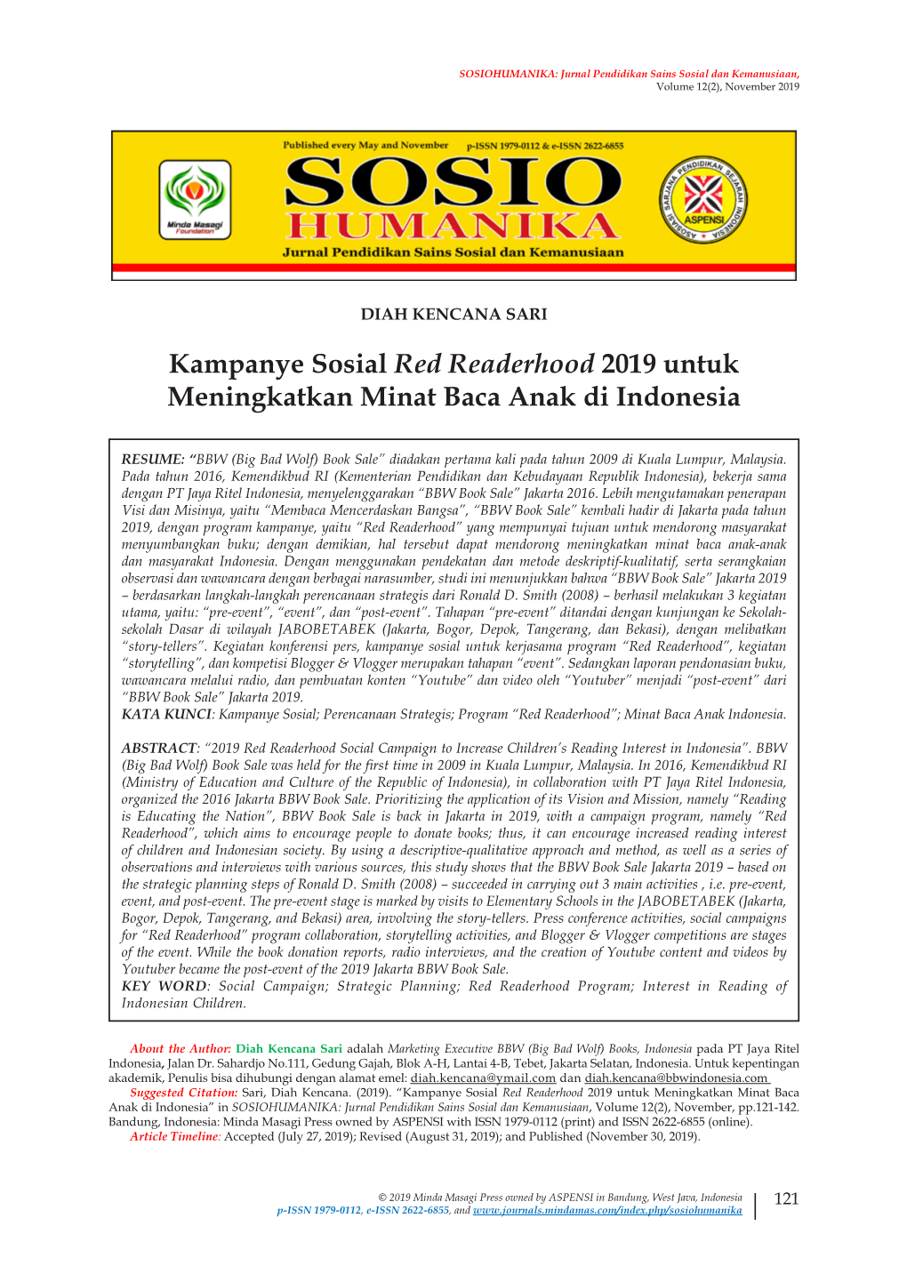 Kampanye Sosial Red Readerhood 2019 Untuk Meningkatkan Minat Baca Anak Di Indonesia