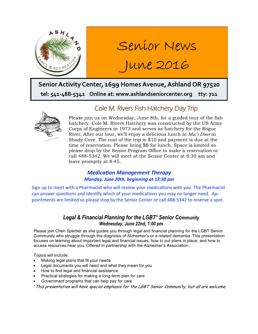 Senior News June 2016