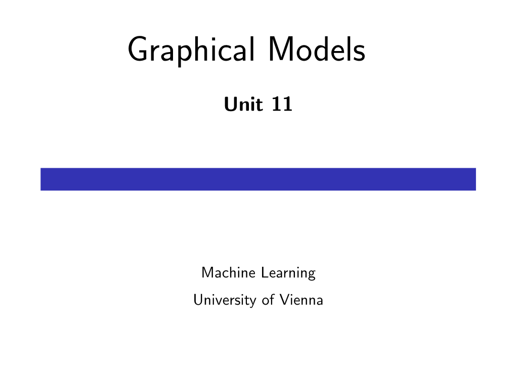 Graphical Models