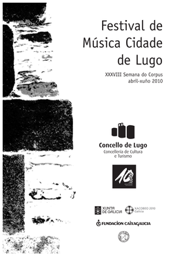 Dossier Do Festival De Música Cidade De Lugo Cos