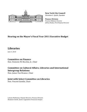 Libraries June 4, 2010