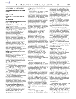 Federal Register/Vol. 83, No. 68/Monday, April 9, 2018/Proposed