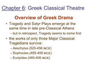 Chapter 6: Greek Classical Theatre
