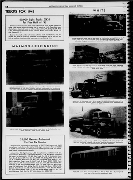 Trucks for 1945 White