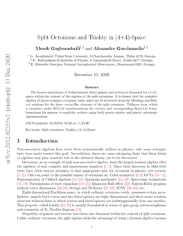 Split Octonions and Triality in (4+4)-Space