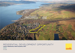 Residential Development Opportunity Land at Skelmorlie, North Ayrshire, PA17