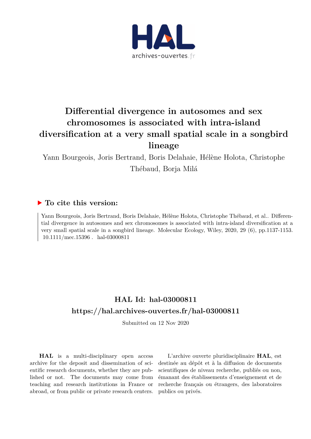 Differential Divergence in Autosomes and Sex Chromosomes Is