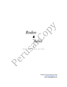 Rodeo & Juliet Perusal Script