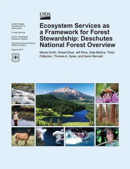 Ecosystem Services As a Framework for Forest Stewardship: Deschutes National Forest Overview