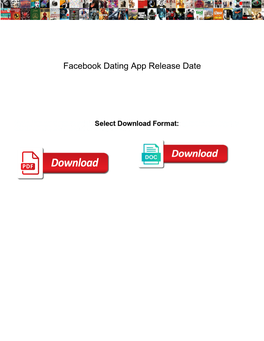 Facebook Dating App Release Date