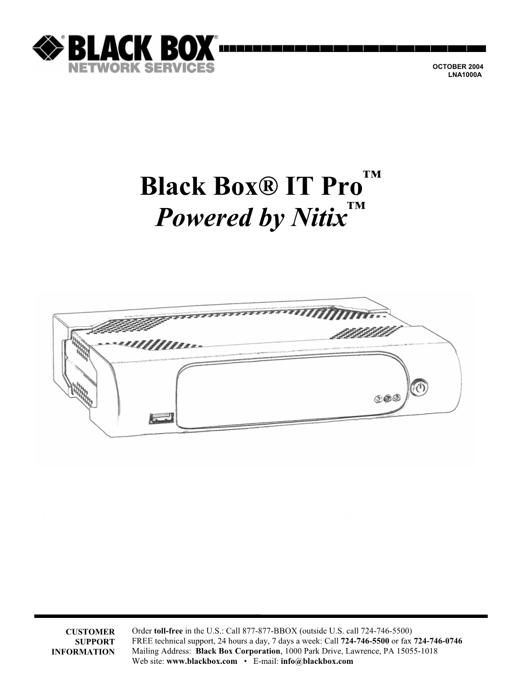 Black Box® IT Pro Powered by Nitix
