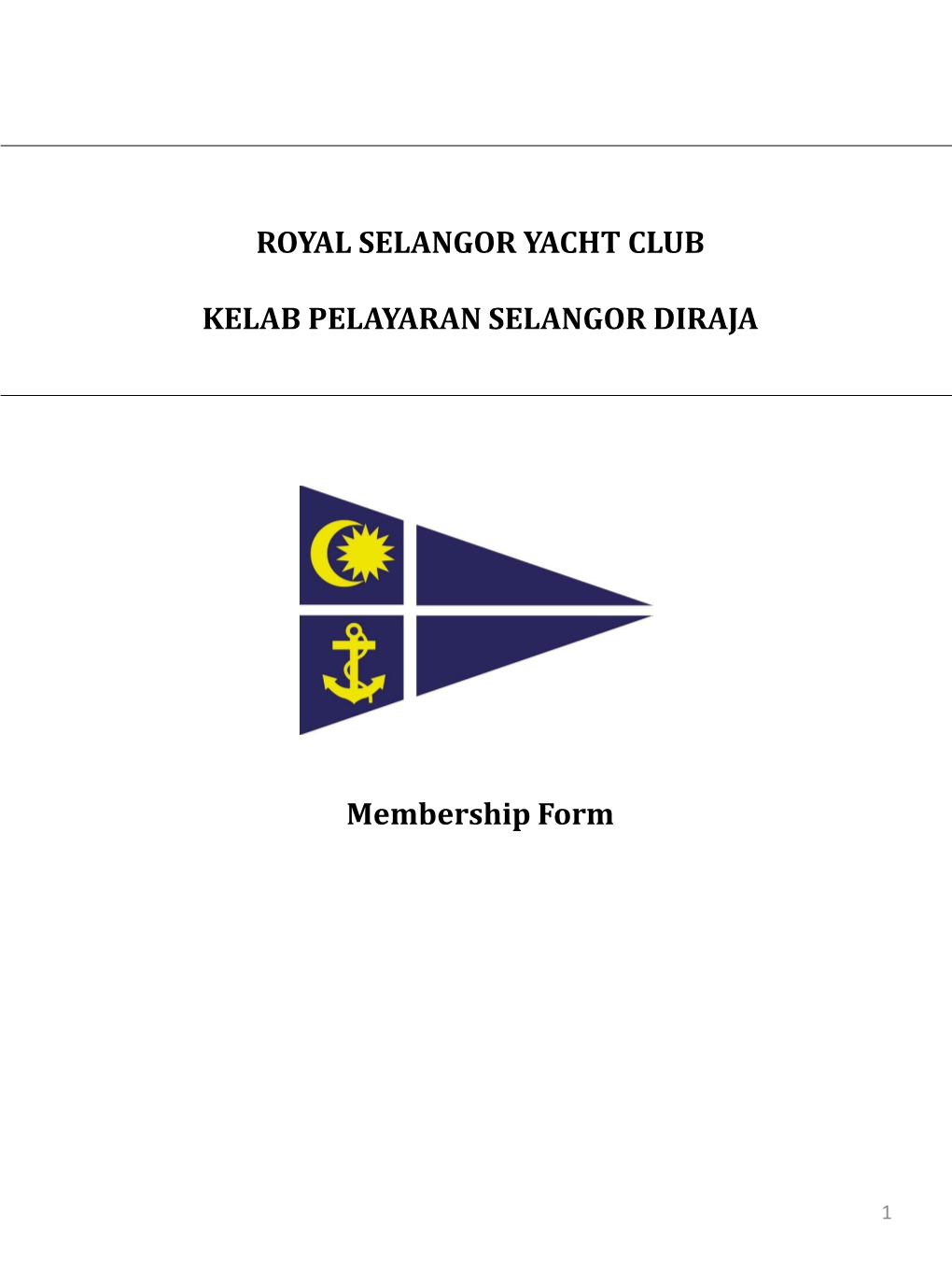 Royal Selangor Yacht Club Kelab Pelayaran Selangor